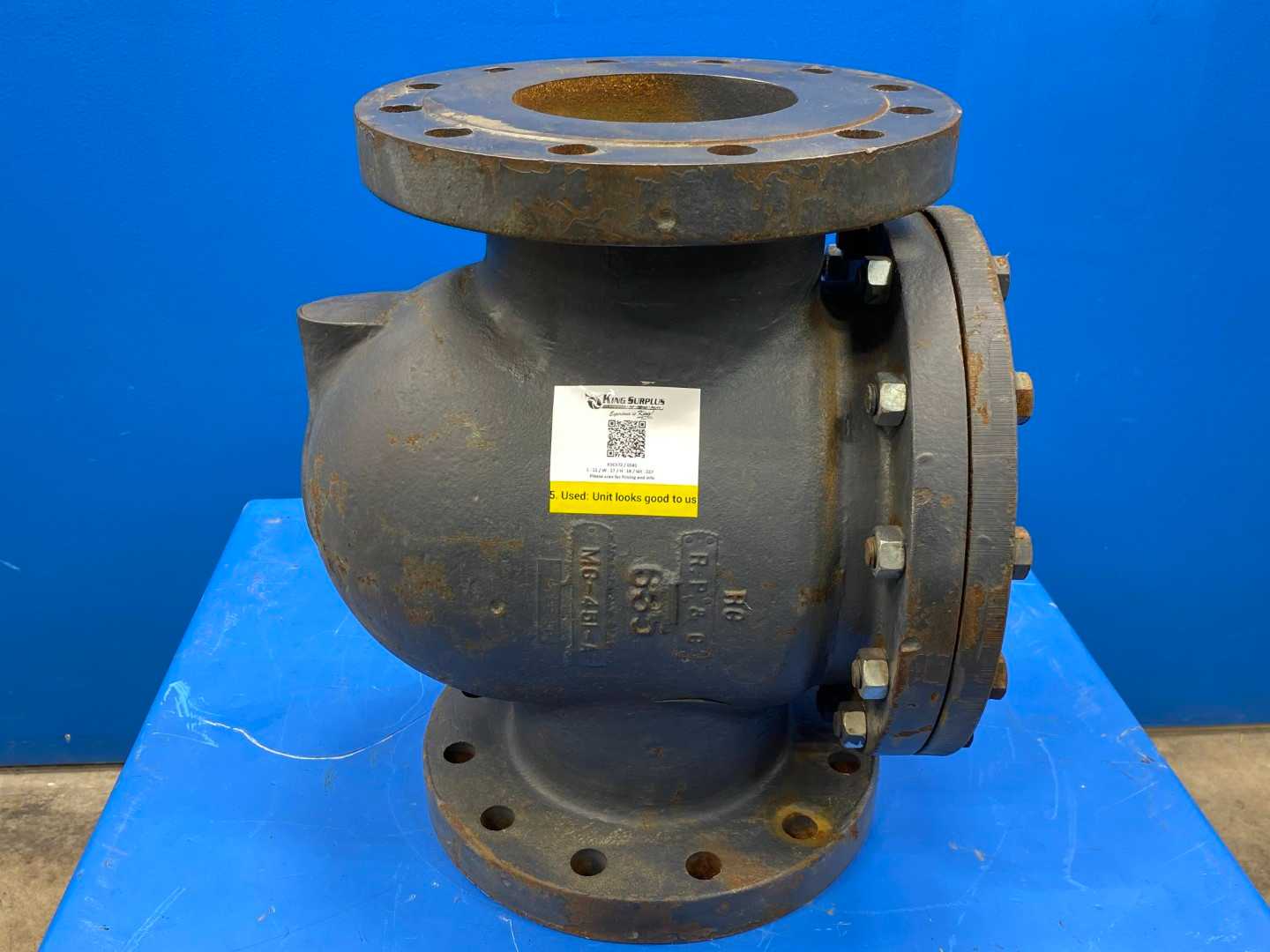 RP&C Valve 528 635A MC-451-A B BASKET 6" STRAINER VALVE