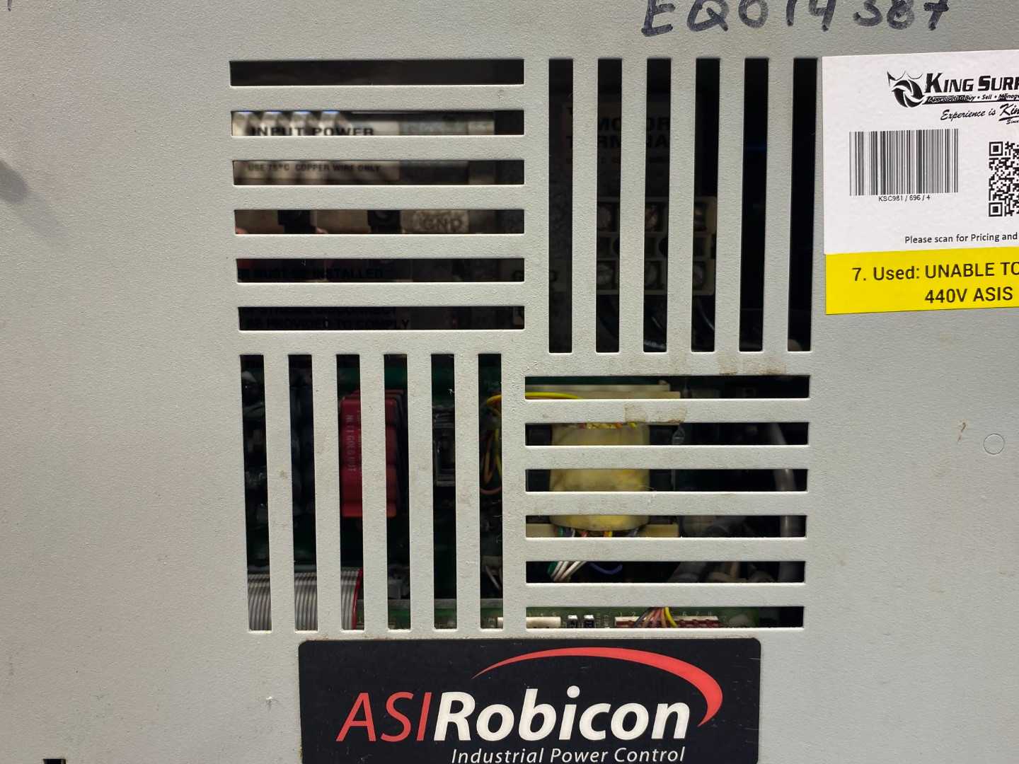 ASI Robicon Industrial Control System ID-454GT 30HP System P/N P456903 AC Drive