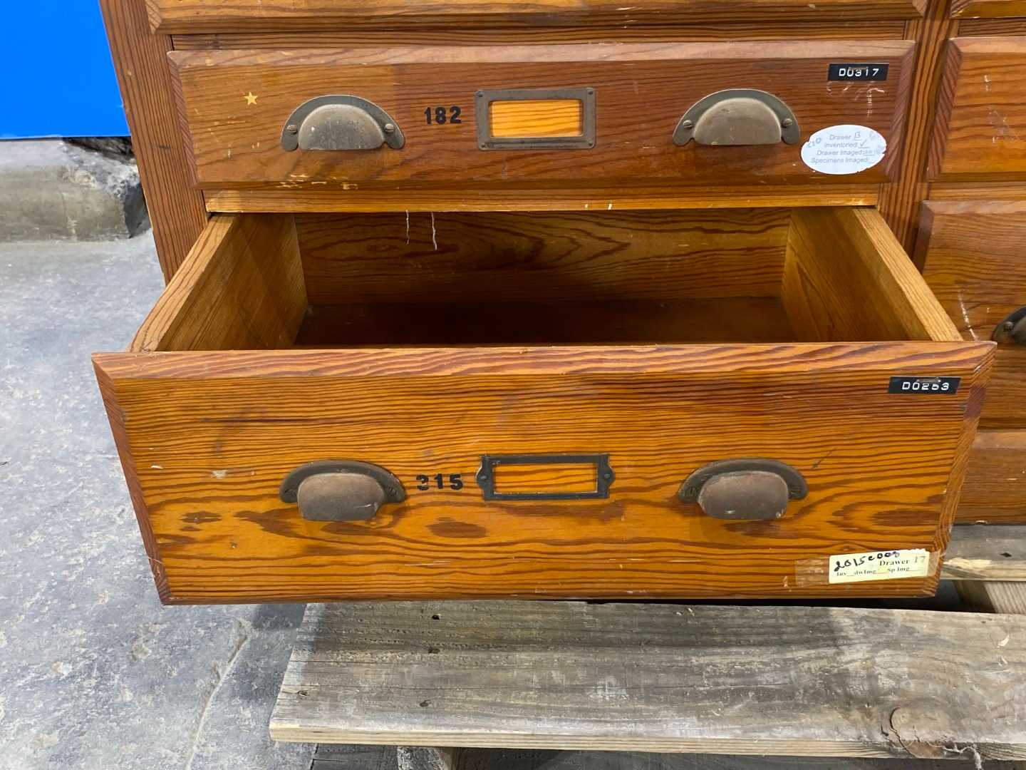 Antique 34 Drawer SAMPLES Cabinet