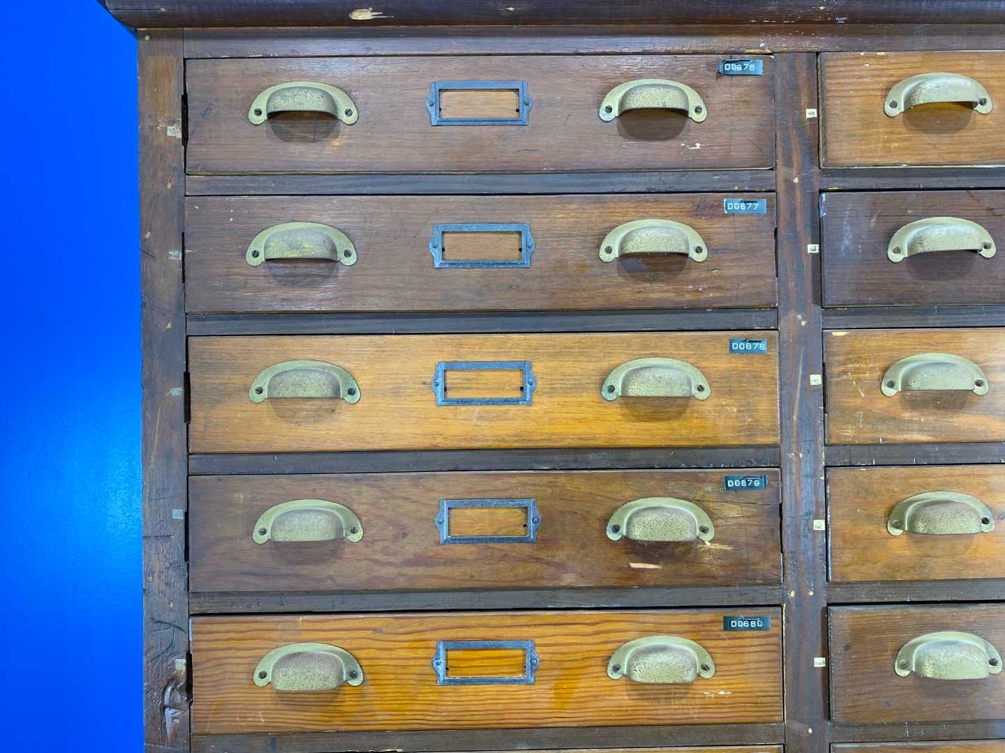 30 Drawer Vintage Wood Specimen Cabinet