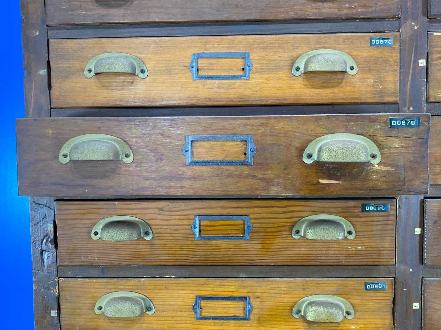 30 Drawer Vintage Wood Specimen Cabinet