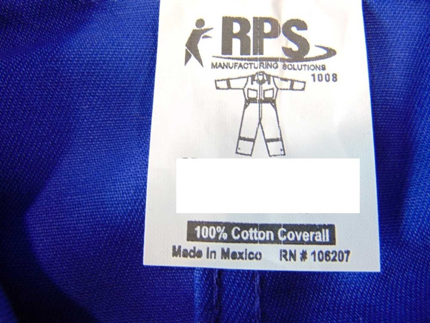 RPS Blue Small-Regular Coveralls PD-62-LS-S-R