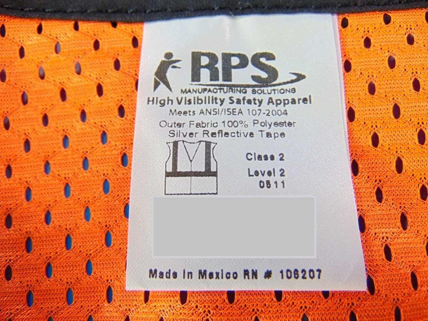 ORR Safety Orange Vest Regular Large) OSC-ORR-35-R