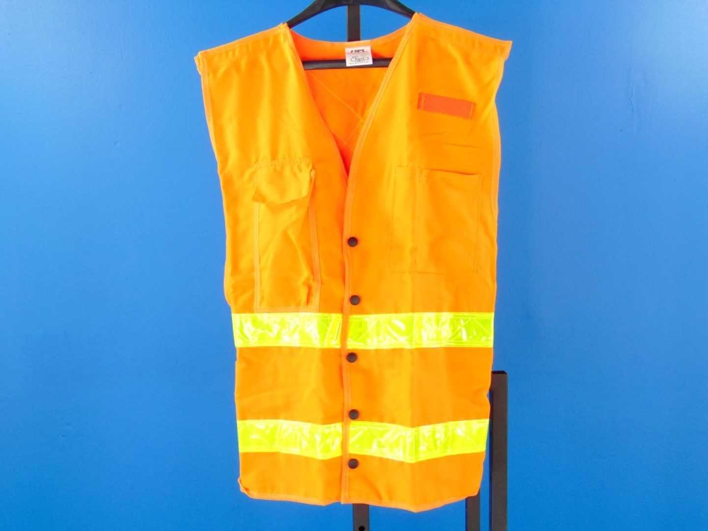 Orange Poly Hunt Vest w/Snap Small V-28165-1