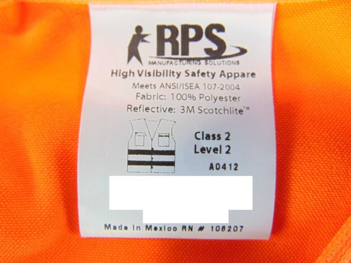 Orange Poly Hunt Vest w/Snap Regular V-28165-9