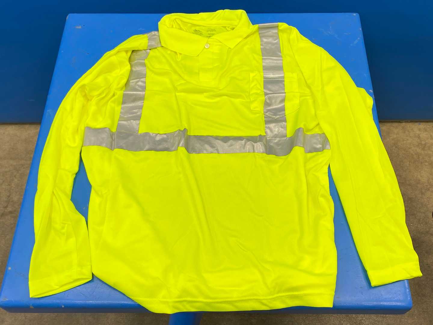 ORR Safety C2 Ansi Lime Long Sleeve Wicking Polo Shirt L ORR-CSX-LM-16-3