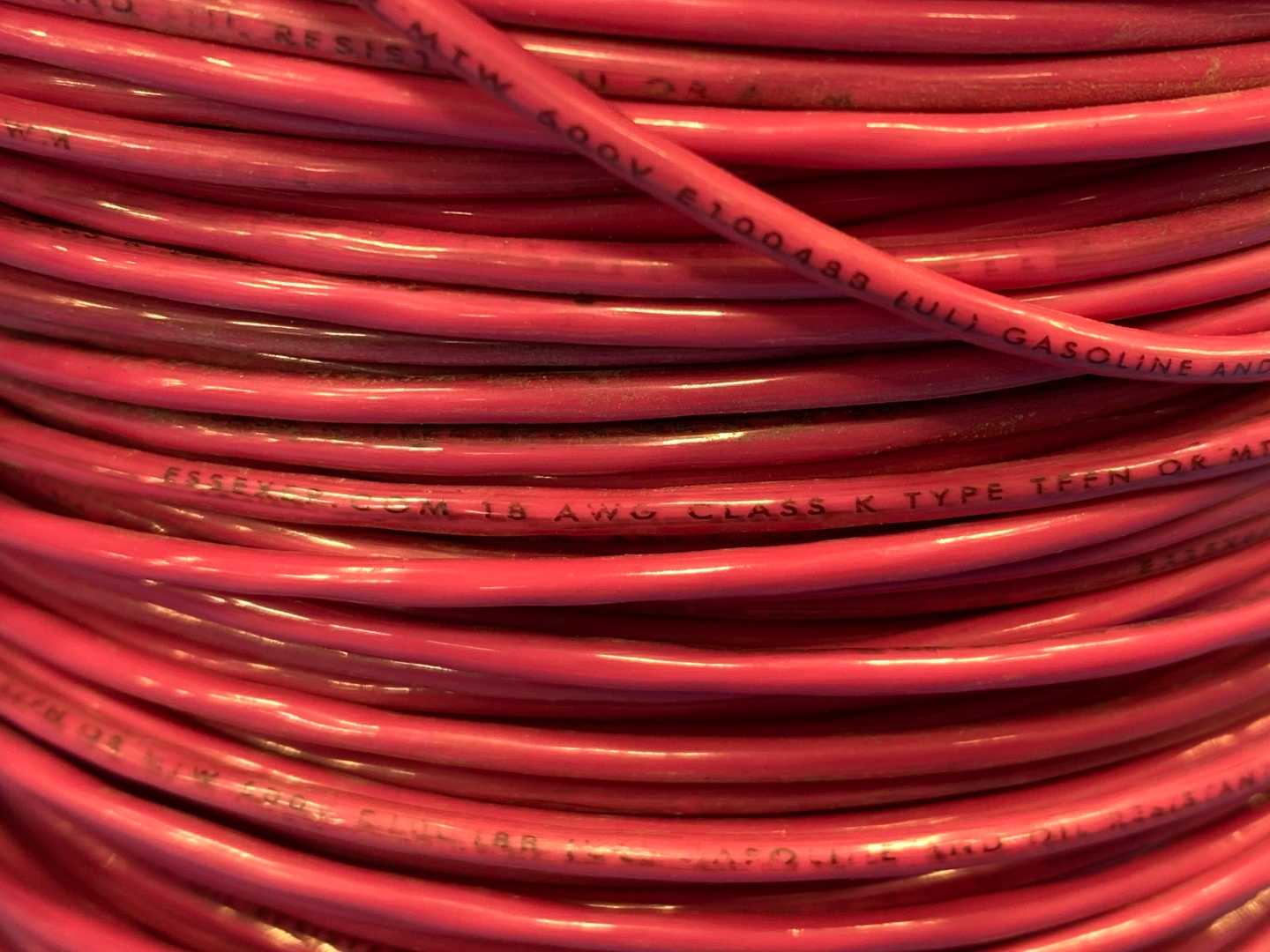 18 AWG Red Copper Wire Type TFFN or MTW 380FT