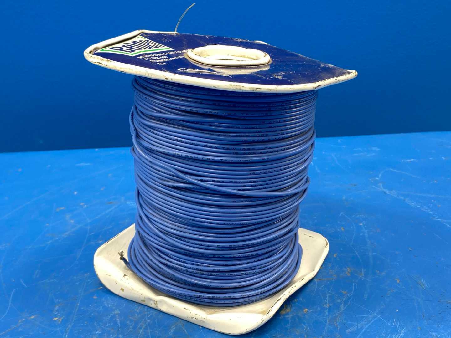 BELDEN 18 Awg Blue PVC Lead Wire AWM 600FT