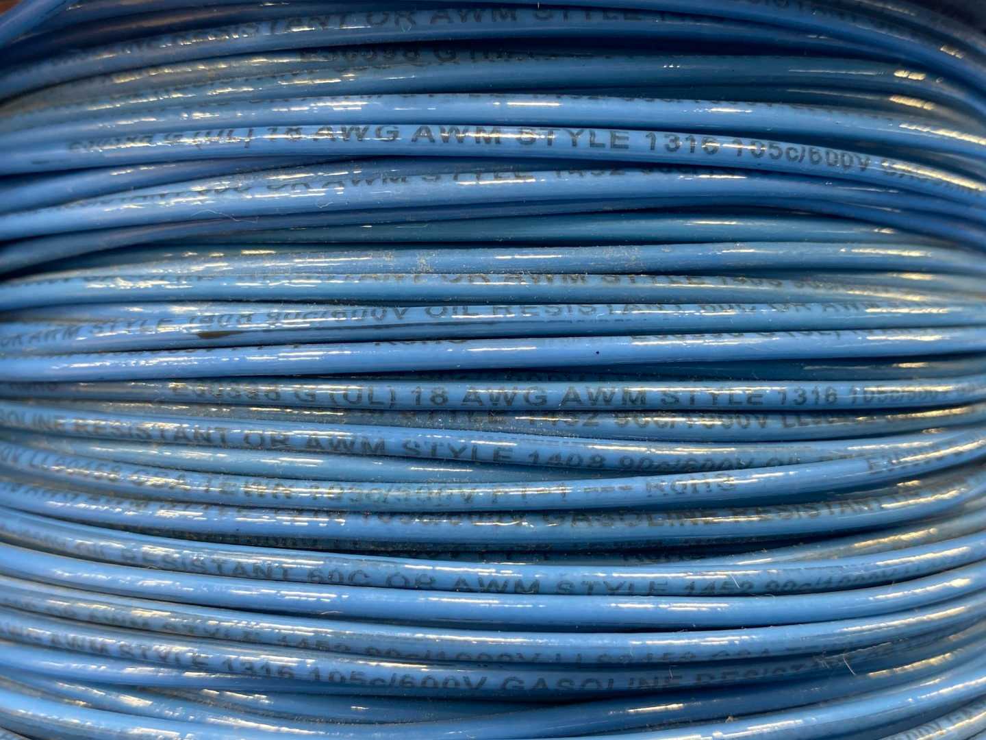 18 Awg Blue Copper Wire Type AWM 400FT