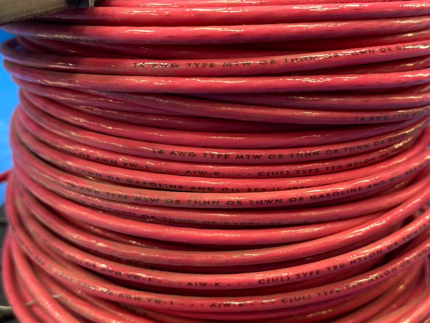 14 Awg Red Copper Wire Type MTW or THHN or THWN 220FT