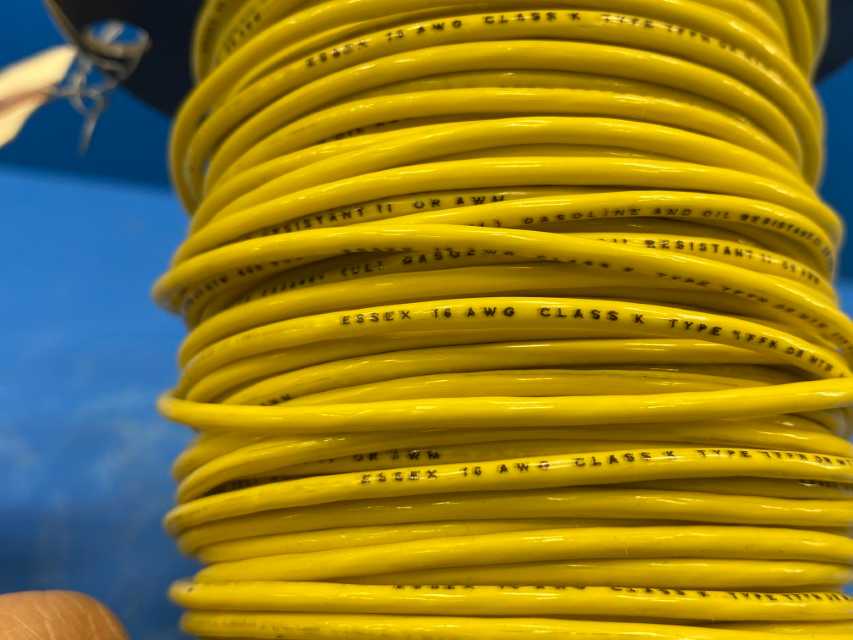 16 Awg Yellow Copper Wire Class K Type TFFN or MTR 250FT