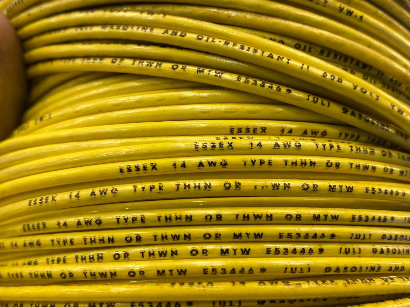 14 Awg Yellow Copper Wire Type THHN or THWN or MTW 400FT