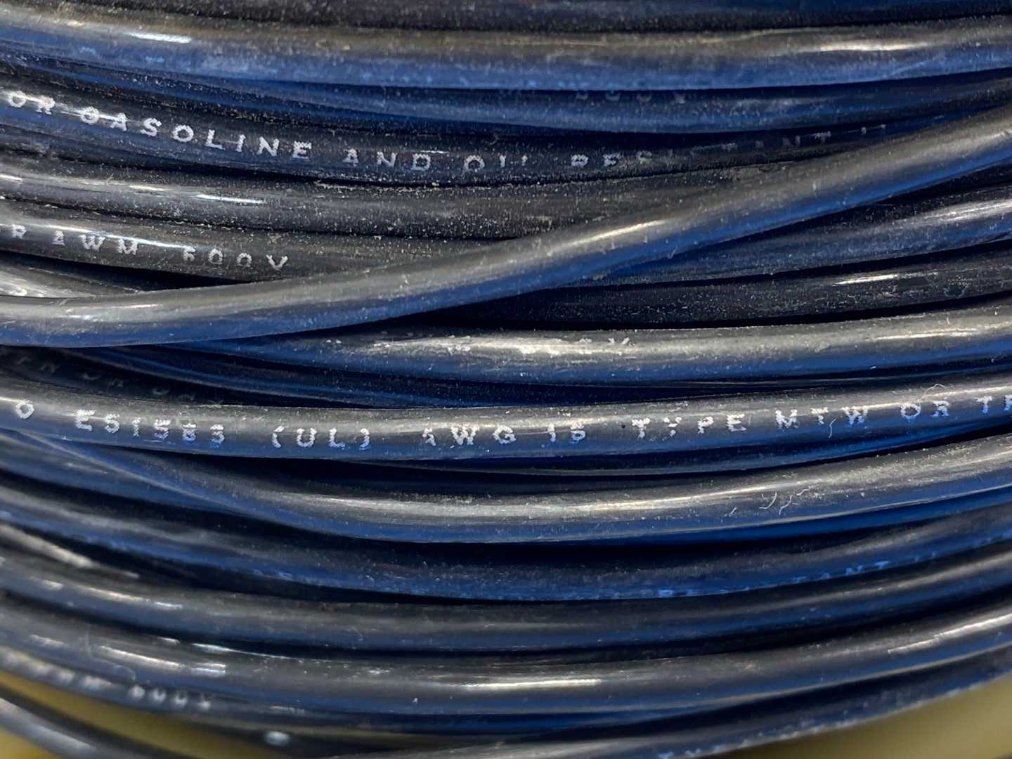 16 Awg Black Copper Wire Type MFW or TFFN 320FT