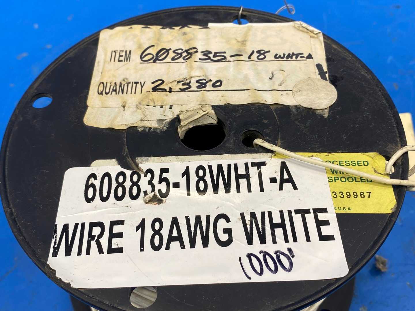 18 AWG White Copper Wire Type TWHN 330FT