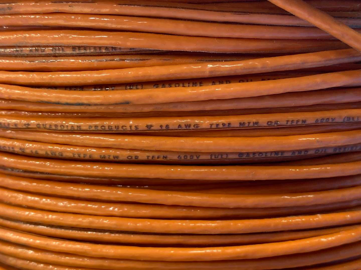 18 AWG Orange Copper Wire Type MTW or TFFN 900FT