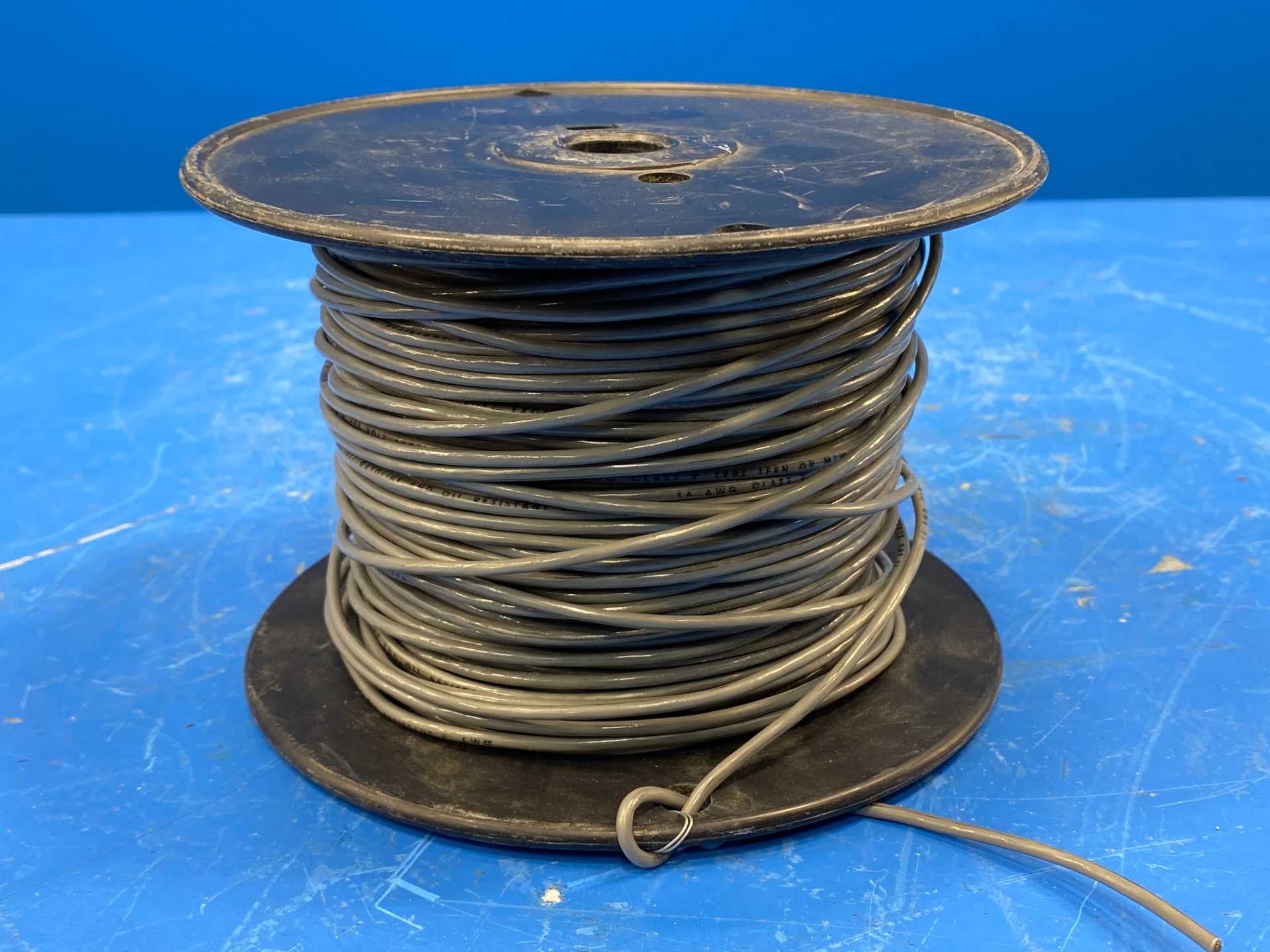 14 Awg Gray Copper Wire Class K Type TFFN or MTW 320FT
