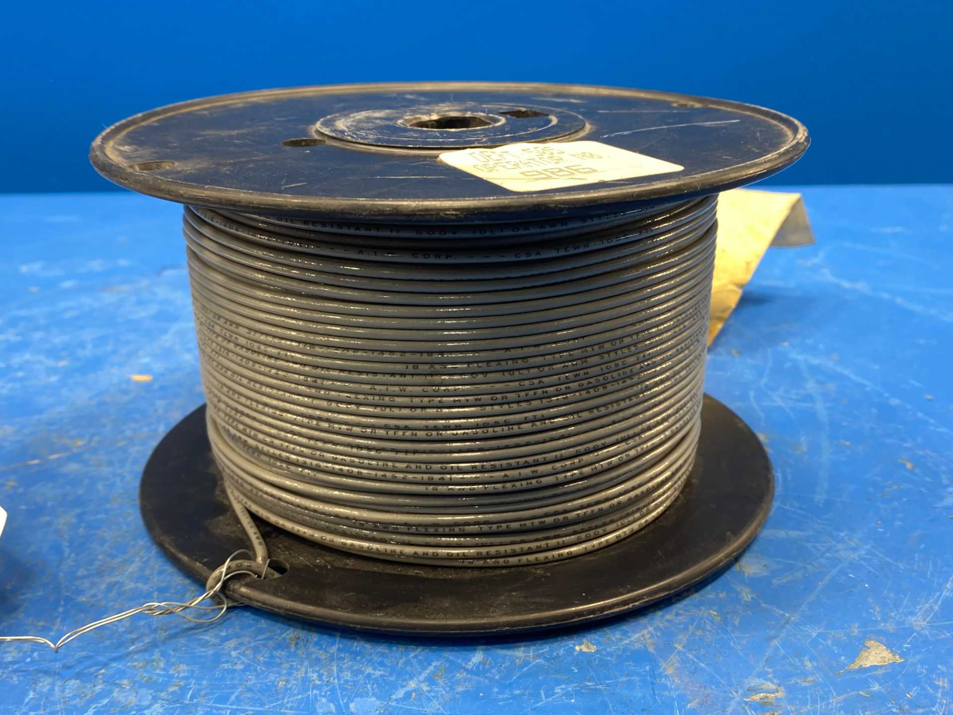 18 AWG Gray Copper Wire Type MTW or TFFN 400FT