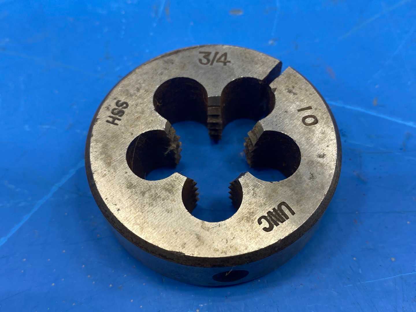 3/4" UNC 10 HSS Round Taper Die