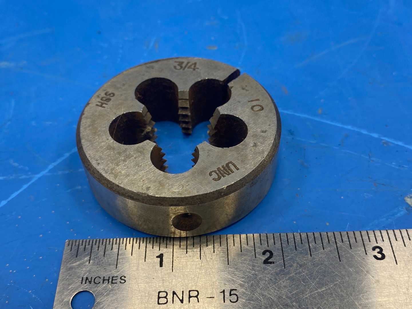 3/4" UNC 10 HSS Round Taper Die