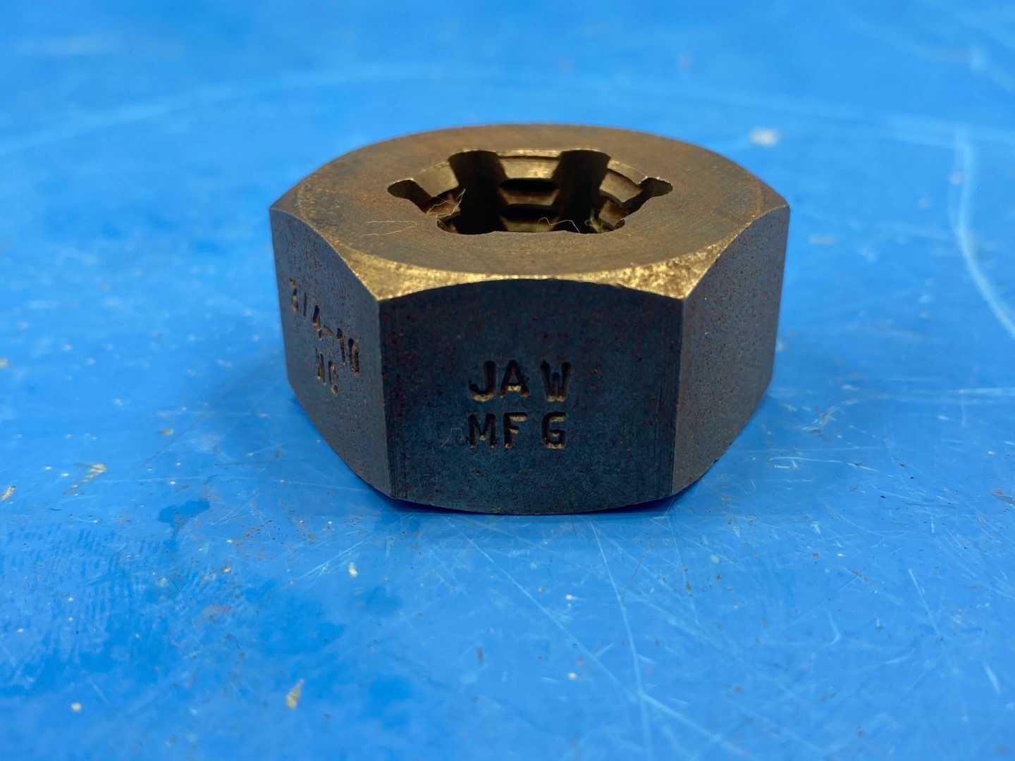 JAW MFG 3/4-10 NC Hexagon Taper Die 