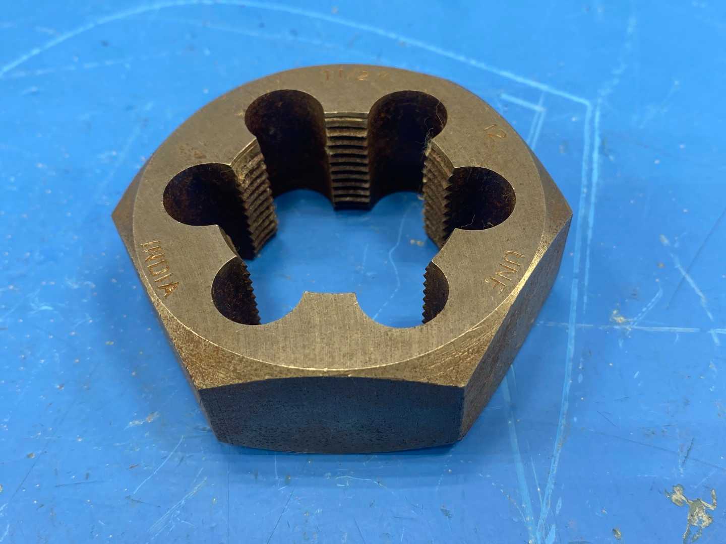 1-1/2" UNC 12 Hexagon Taper Die 