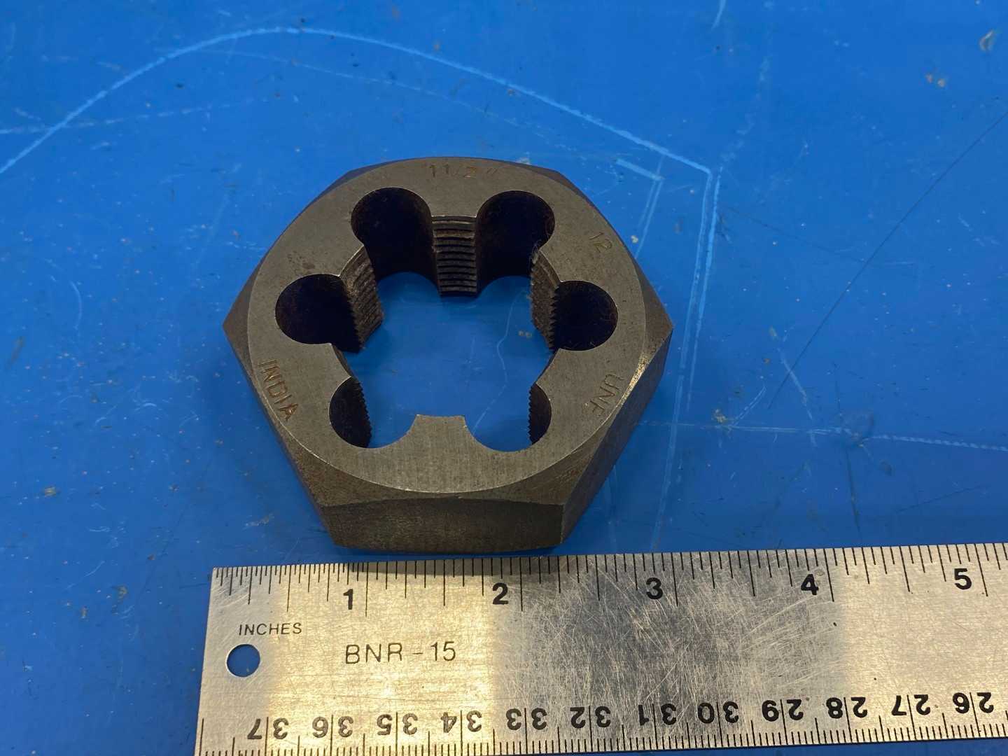 1-1/2" UNC 12 Hexagon Taper Die 