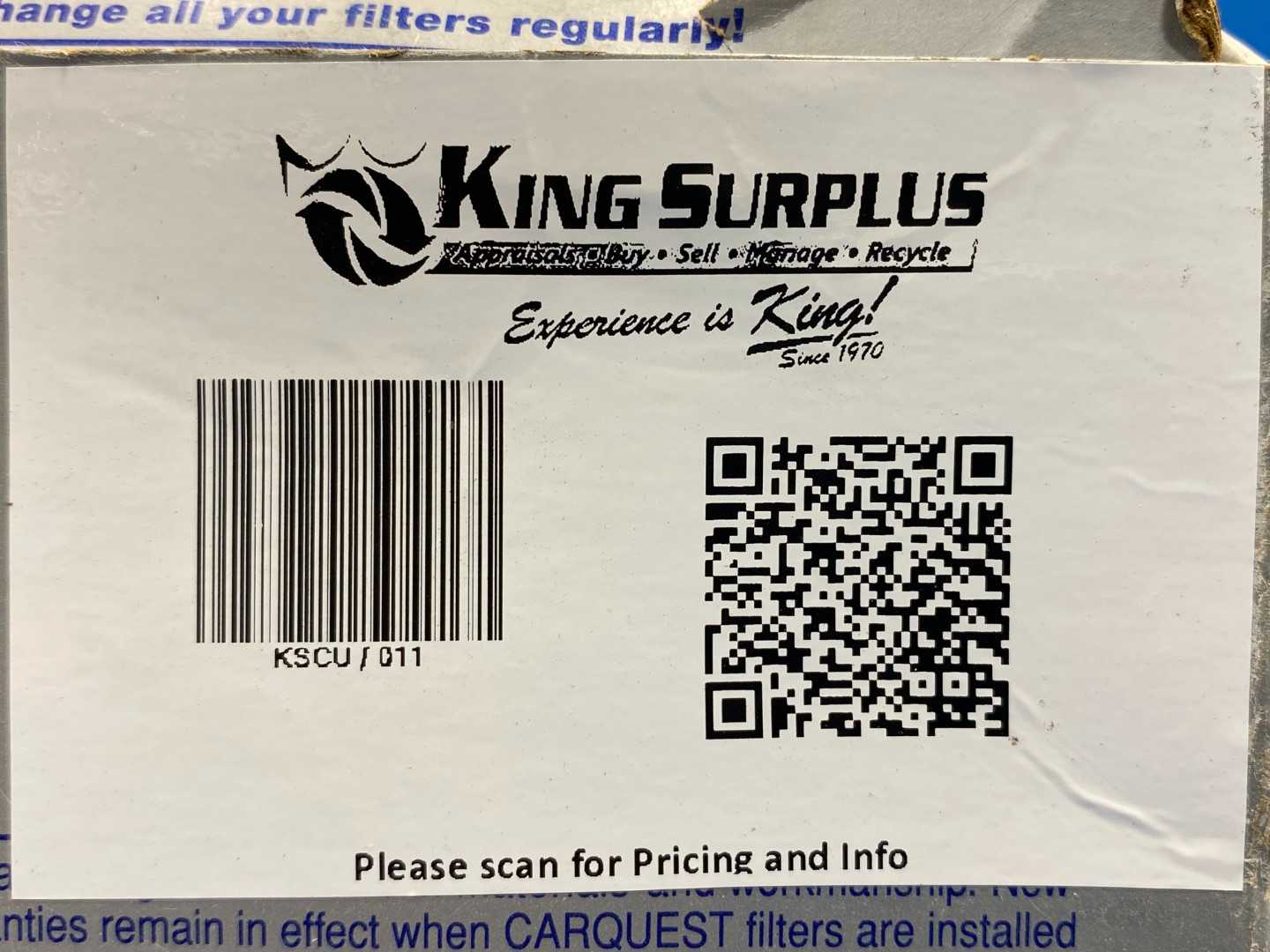 CarQuest Premium Oil Filter 88537 - High-Efficiency Filtration for Automotive Engines