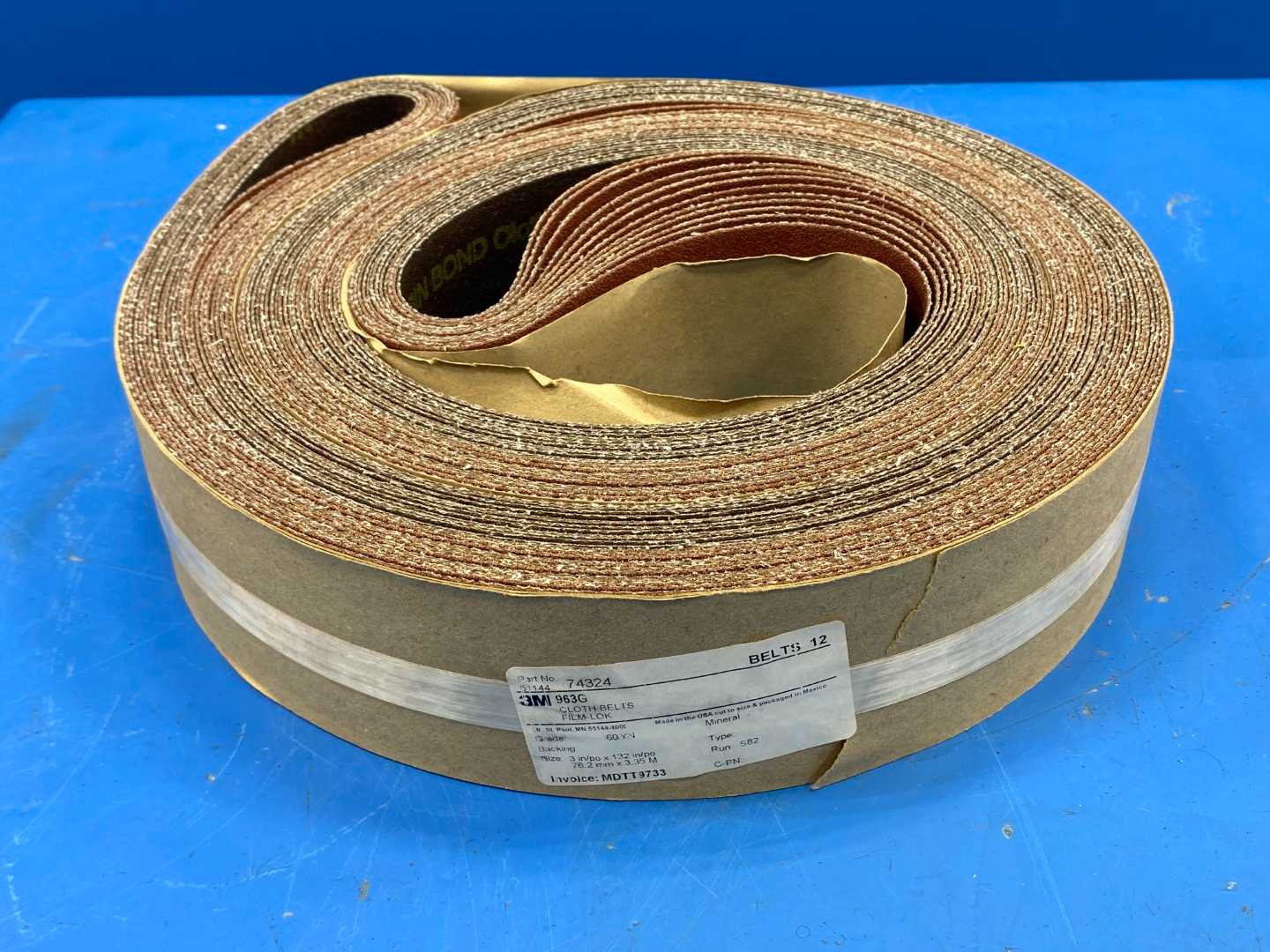 3M 963G Cloth Belts FILM-LOK Grade 60YN 3" x 132" (25 per box)