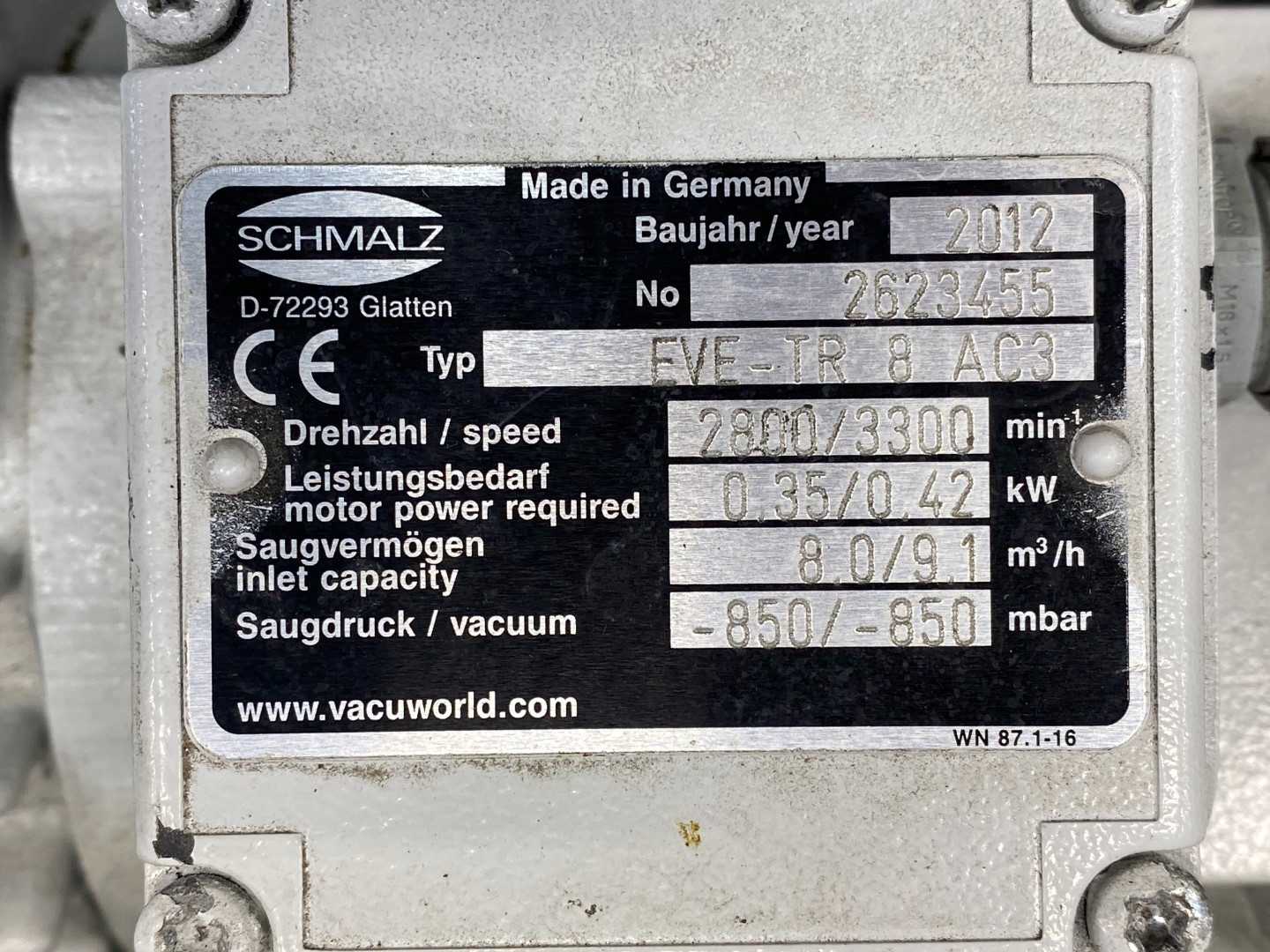 Schmalz Vacumaster 125Kg - Industrial Vacuum Lifting Device for Heavy-Duty Applications