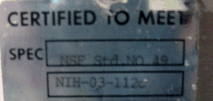 NuAire NU-408FM-400 Class II Type A/B3 Bio VENTED Fume Hood w/stand