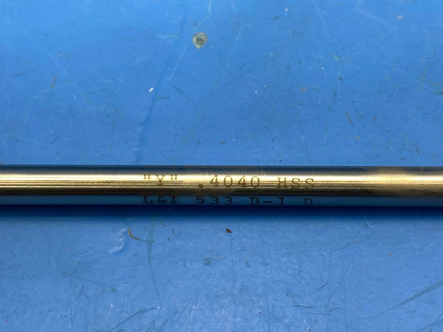 0 .4040" OD HSS CARBIDE TIPPED REAMER  7" Long