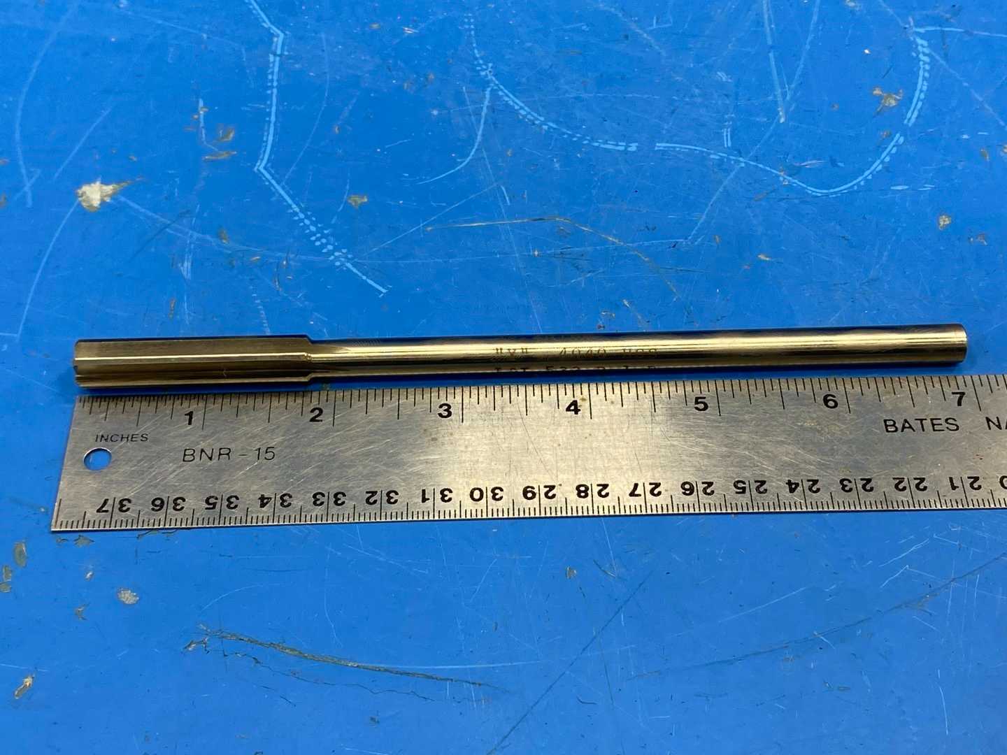 0 .4040" OD HSS CARBIDE TIPPED REAMER  7" Long