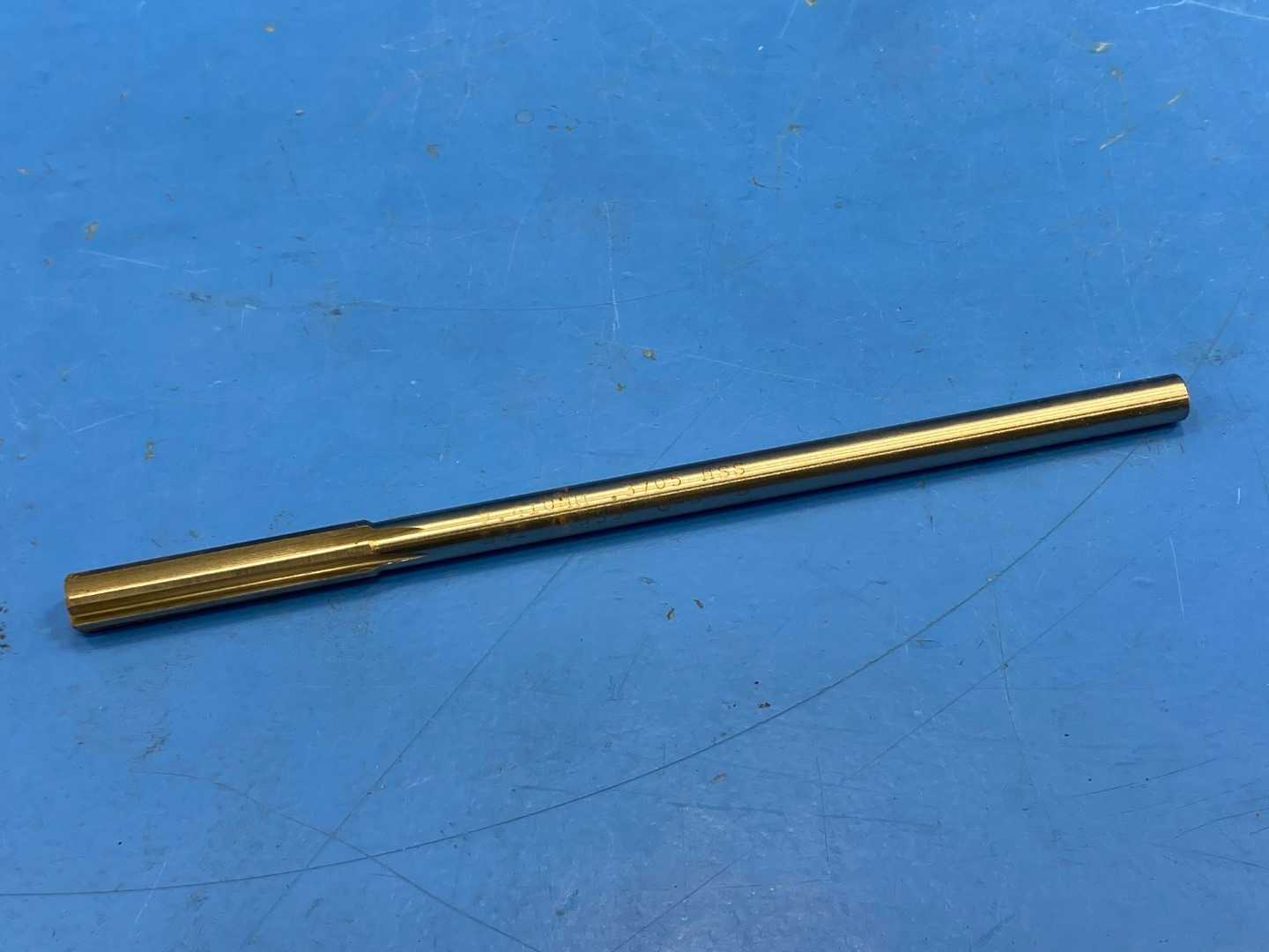 0 .3705"  OD HSS CARBIDE TIPPED REAMER  6-3/4" Long