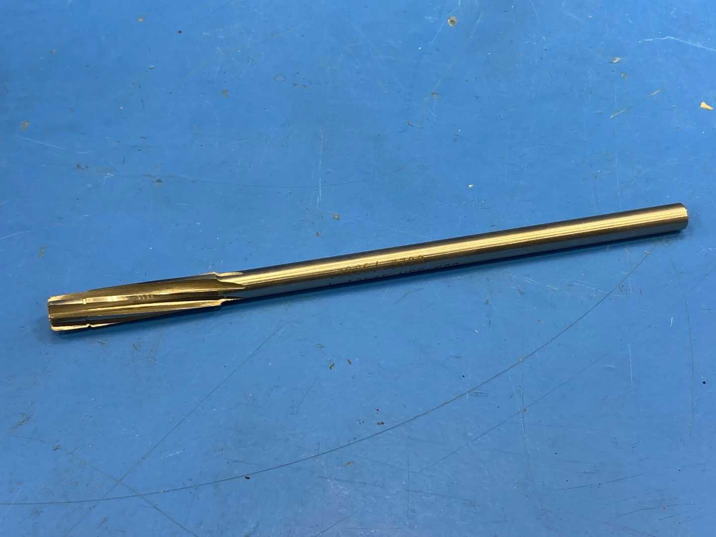 0 .3886 OD HSS CARBIDE TIPPED REAMER SPIRAL  7" Long