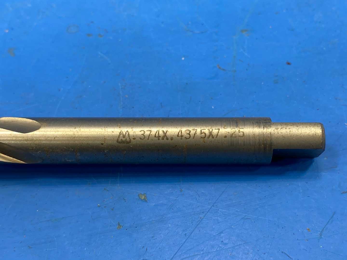 0 .3740"OD HSS CARBIDE TIPPED REAMER  7-1/4" Long