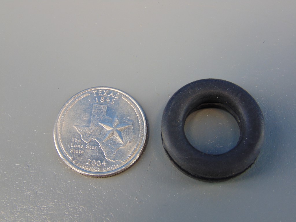 1" x  5/8" x 1/4" Rubber Grommet non-metallic 1/2" Hole  