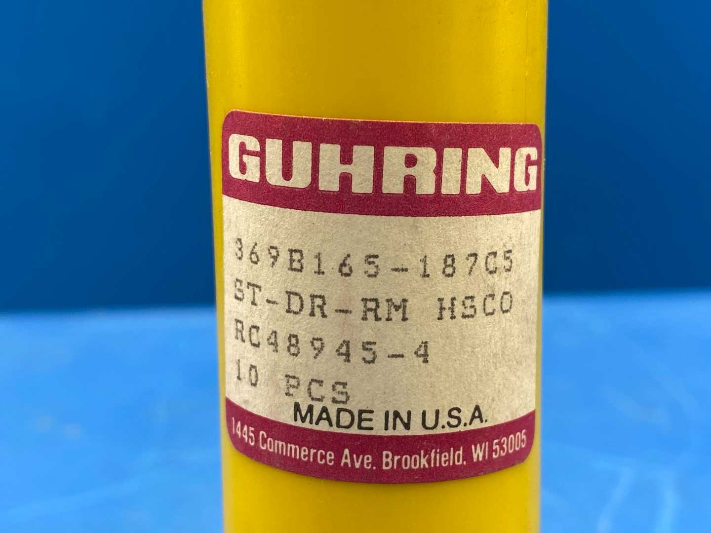 Guhring .1875" x 6" Long Drill Reamer RC48945-4 (Tubes of 10)