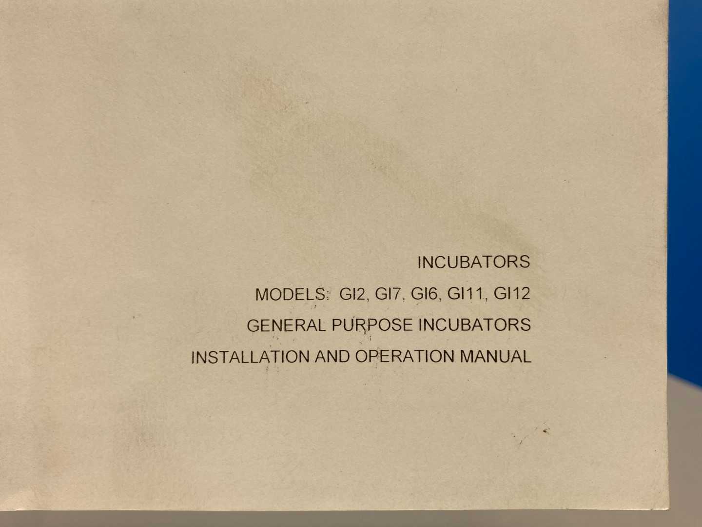 Sheldon Shel Lab G17 Incubator