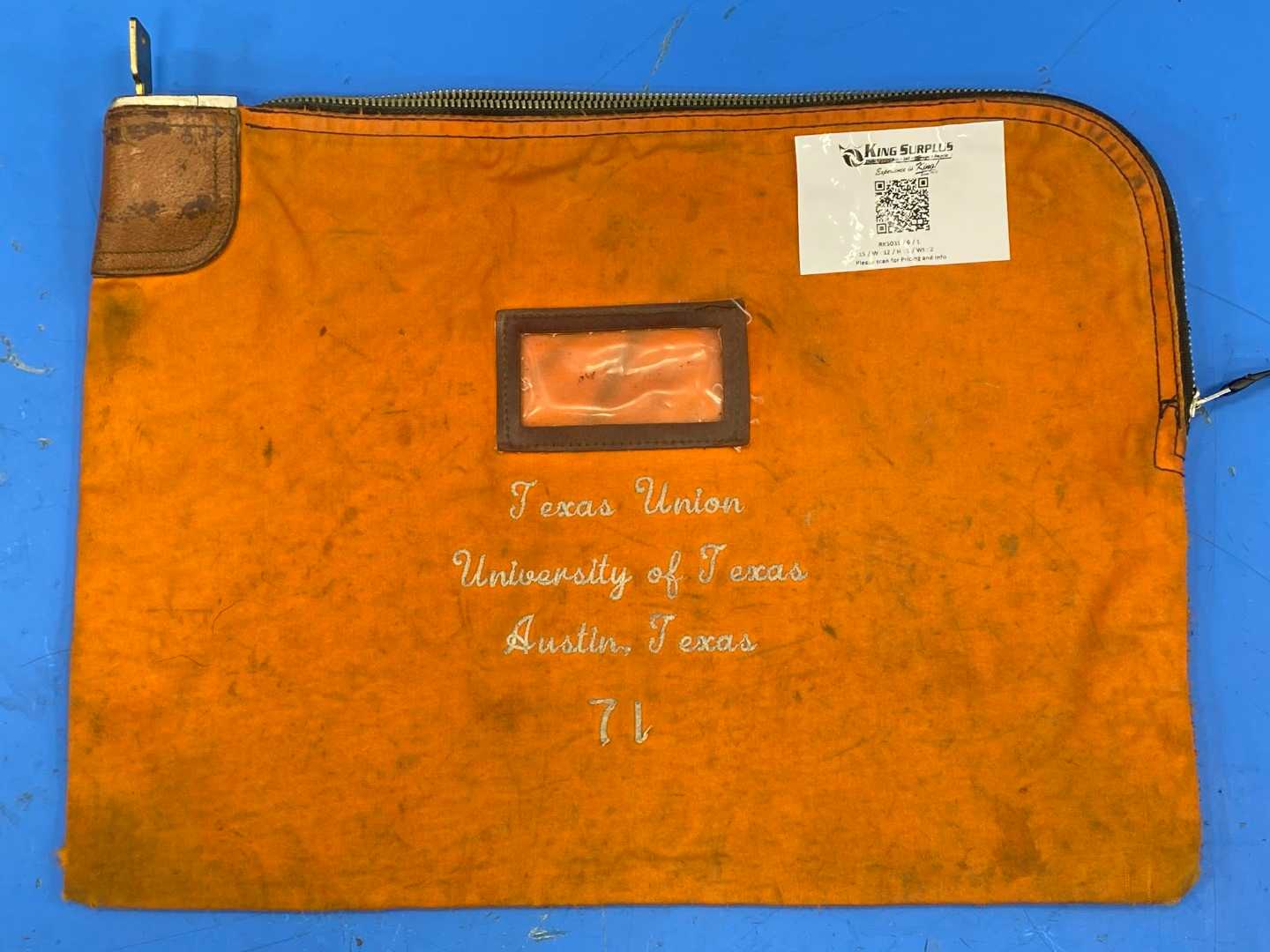 Vintage Bank Bag Rifkin Safety w/ Arcolock15"x12" (Dirty) with Key