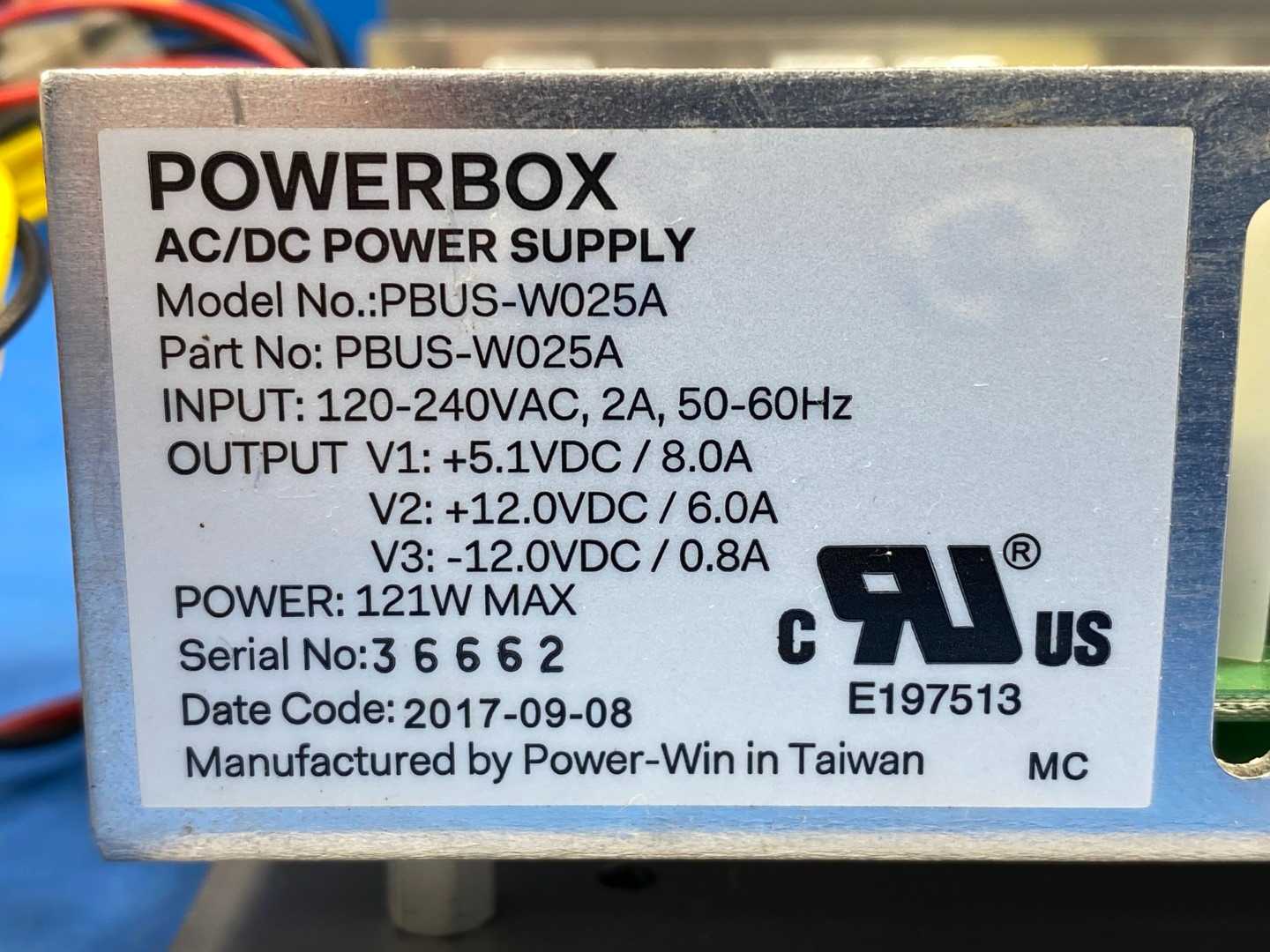 Haas / PowerBox PBUS-W025A Power Supply HL6 board