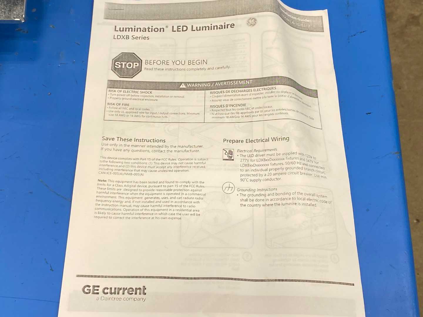 GE Current Lumination LDX Series Square LED Housing LDXB4S010T35V1     93144882