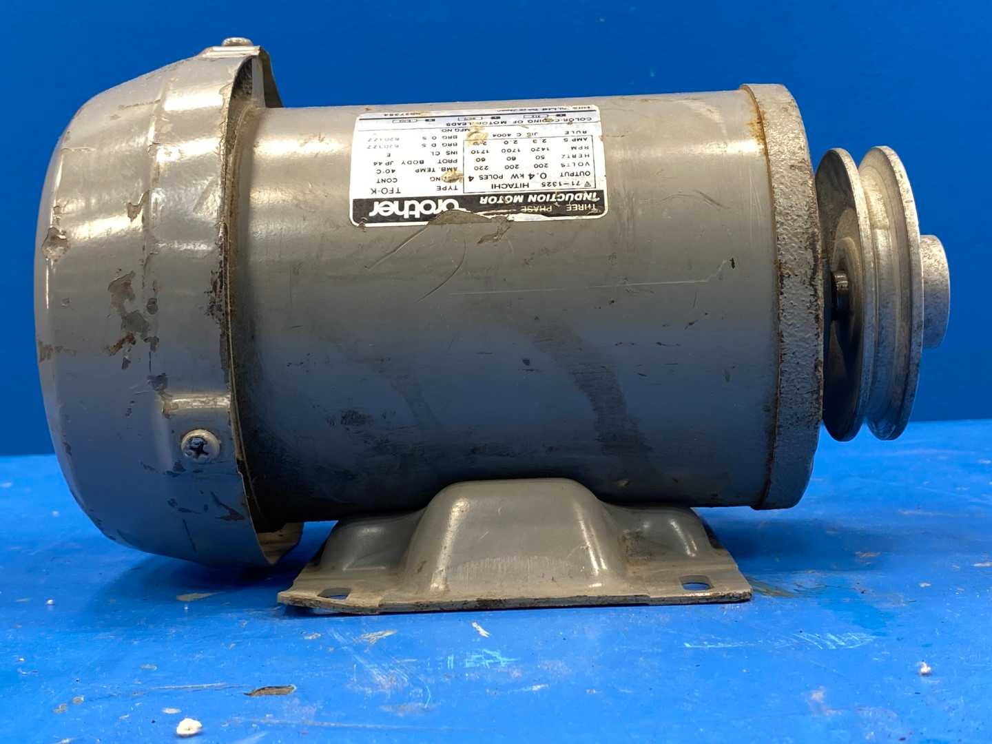 Brother 80327005  1/2hp 1420-1700/1710 rpm 200V 2A 3ph induction motor