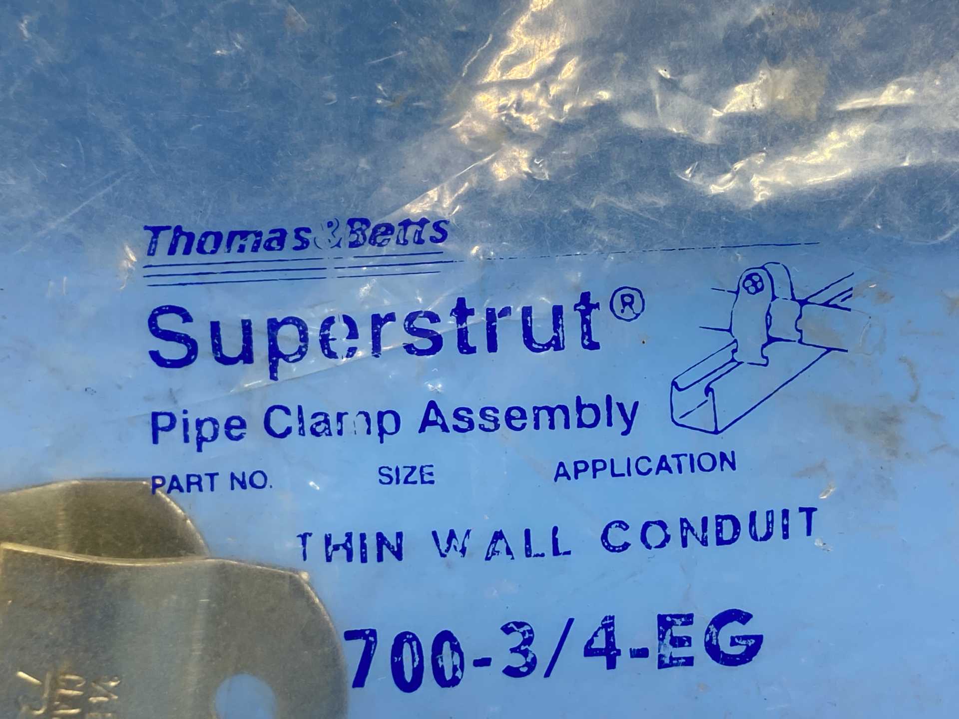 Thomas and Betts Superstrut Pipe Clamp Assembly 700-3\4-EG