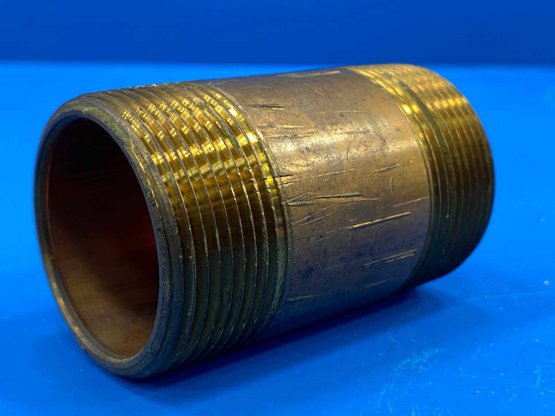 1-1/2"x3" Brass Pipe Coupling Nipple