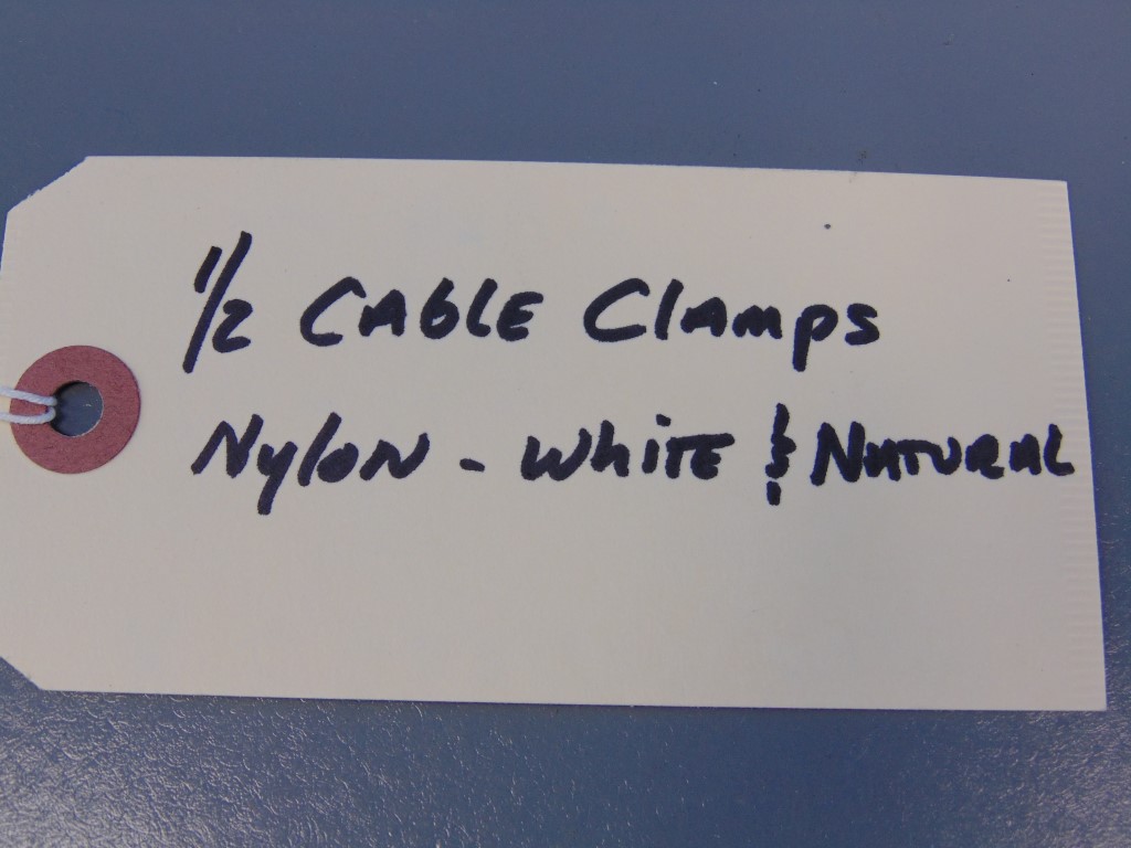 1/2" Cable Clamps Nylon White & Natural(lot of 100)