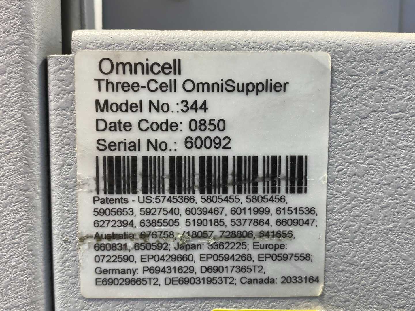 Omnicell 3 Cell 344 OmniSupplier No SD Card