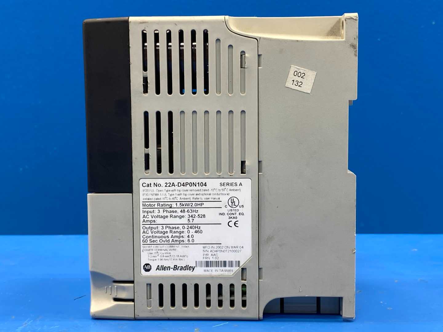 Allen-Bradley PowerFlex 4 Series A 22A-D4P0N104