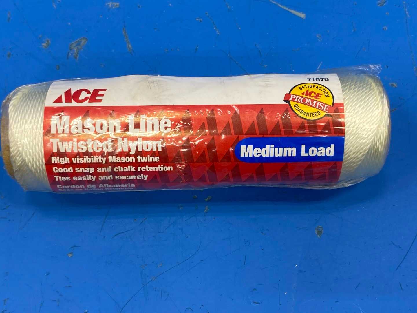ACE Twisted Nylon Mason Line - 18 Gauge, 260ft - High-Tensile Strength for Construction & Landscaping