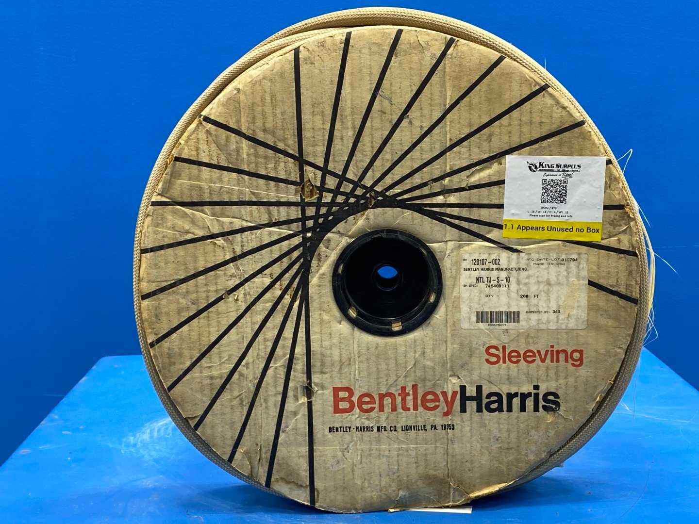 Bentley Harris Sleeving 200FT NTL TJ-S-10