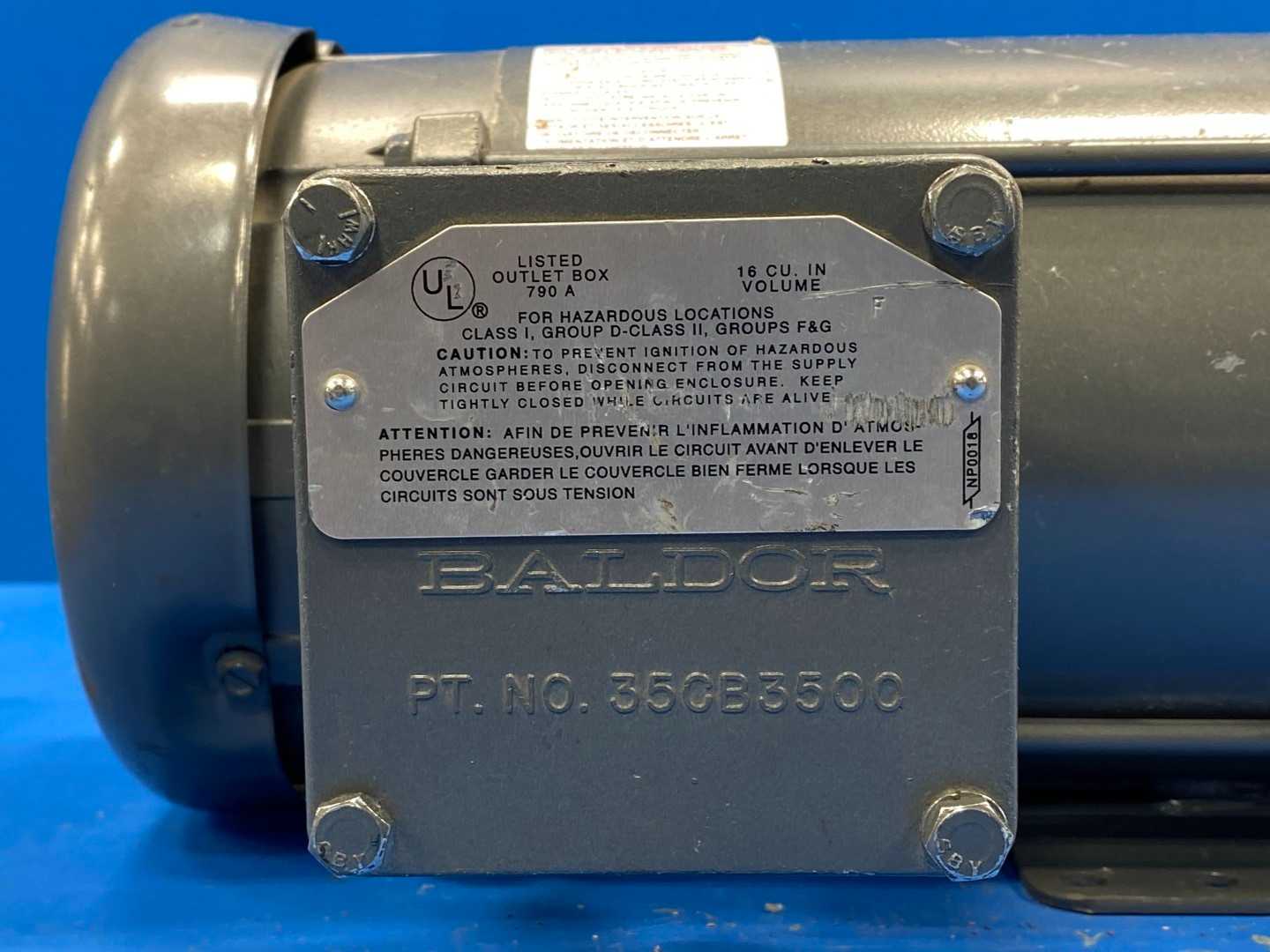 Baldor M7075T Motor 3HP 145T FR 208-230/460 RPM 3450 3 PH